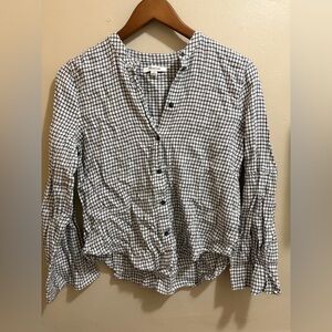Madewell Women’s Black and White Checkered Top